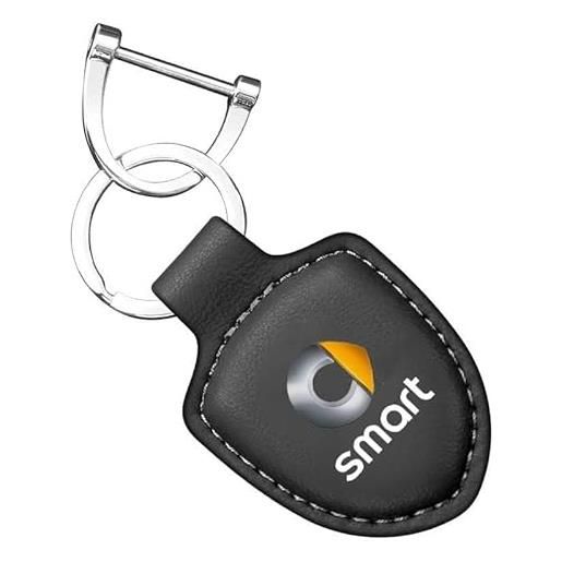 SANSHAOS portachiavi uomo auto per smart fortwo forfour 451 450 453 car key fob regali di famiglia accessori auto, black