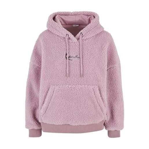 Karl Kani metal signature teddy os felpa con cappuccio, rosa, m
