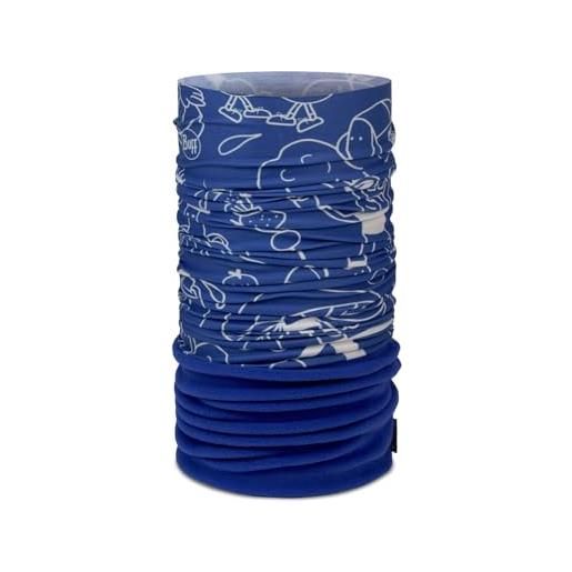 Buff polar sciarpa multifunzionale scaldacollo bambino ragazza, multifunzionale, caldo, fodera, confortevole, morbido, taglia unica, blu