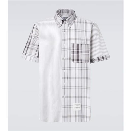 Thom Browne camicia in cotone patchwork a righe