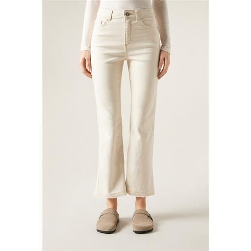 Calzedonia jeans a zampa cropped bianco