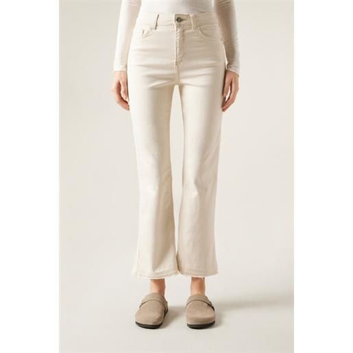 Calzedonia jeans a zampa cropped bianco