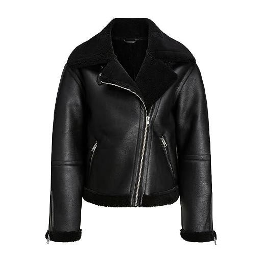 JJXX jxlee aviator faux shearling jkt otw sn giacca, schwarz, s donna