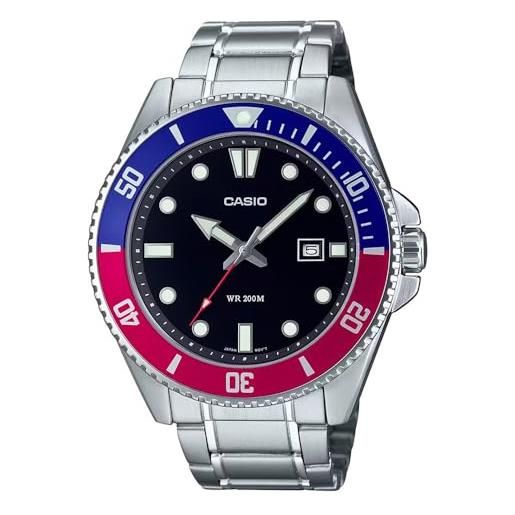 Orologio Casio MTP-V002D-7B Analogico Uomo Quadrante Argento Acciaio Inox Dat