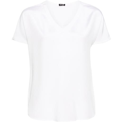 Kiton t-shirt con scollo a v - bianco