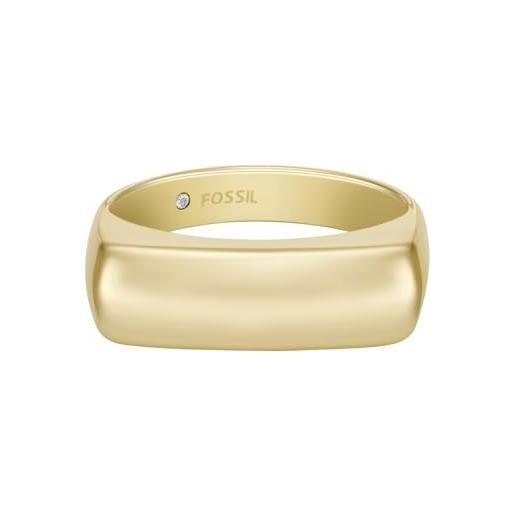 Fossil anelli a fascia da donna in acciaio inossidabile, tono oro, 5