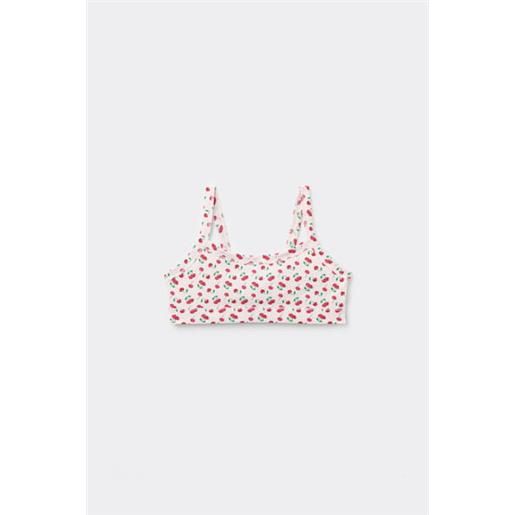 Tezenis brassiere bimba basic in cotone stampato bambina rosa