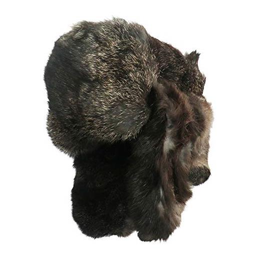 CUCUBA russian store colbacco di coniglio colore marrone scuro taglie varie. Unisex. Taglia m (eu)