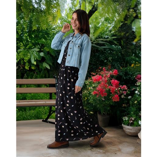 Prénatal giacca da donna cropped in denim chiaro