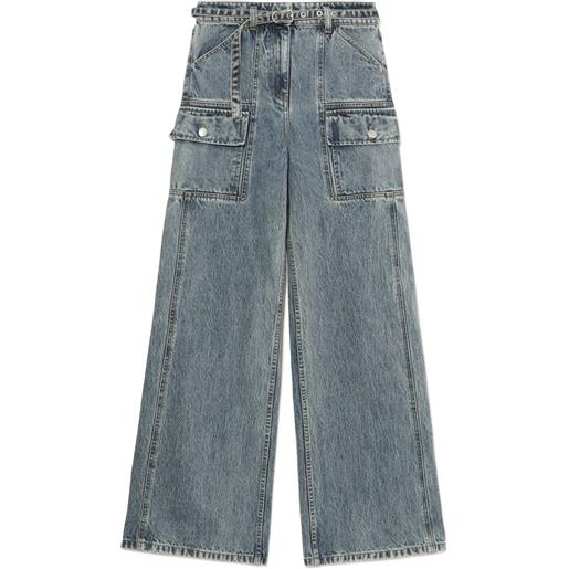 3.1 Phillip Lim jeans a gamba ampia con cintura - blu