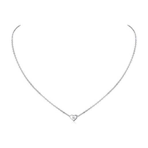 TINGN Collana da donna in argento 925, ipoallergenico, con