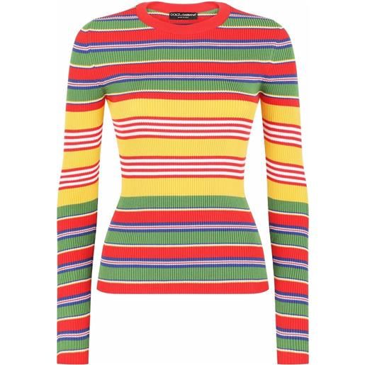 Dolce & Gabbana maglione a righe - rosso