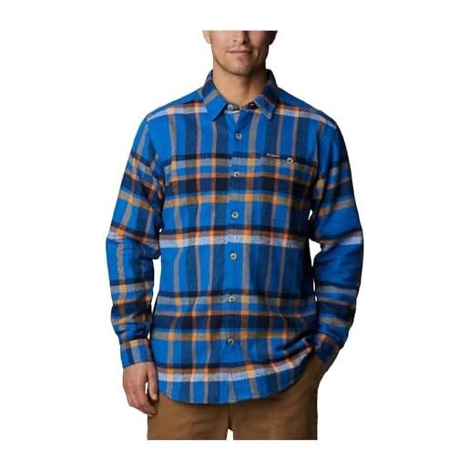 Columbia camicia in flanella pesante pitchstone™, bright indigo macro multi, xx-large