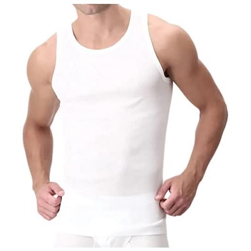 PEROFIL set di 3 canottiere spalla larga 100% filoscozia (7 (xxl))