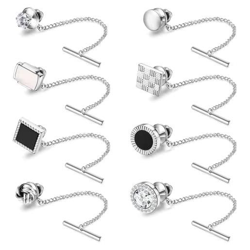 Fermacravatte Da Uomo In Ottone - Confezione Da 3 - Angoli Smussati Per Tessuti Delicati - Regalo Elegante - Foto 9