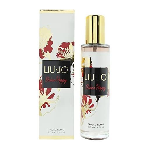 Liu jo divine poppy fragrance mist spray 200ml bottiglia di vetro