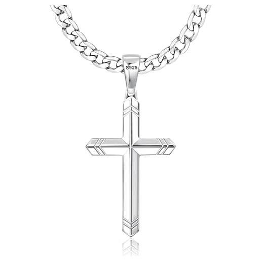 Crocifisso Ciondolo IN Argento Sterling Massiccio - Foto 11