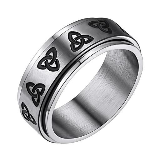 Gioiello Motivazionale KRFY Argento 925 Anello Antistress Donna Fidget Anelli Con Zircone Anello Con Scritta Faith Hope Love