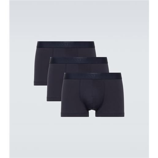 Sunspel set di 3 boxer in misto cotone