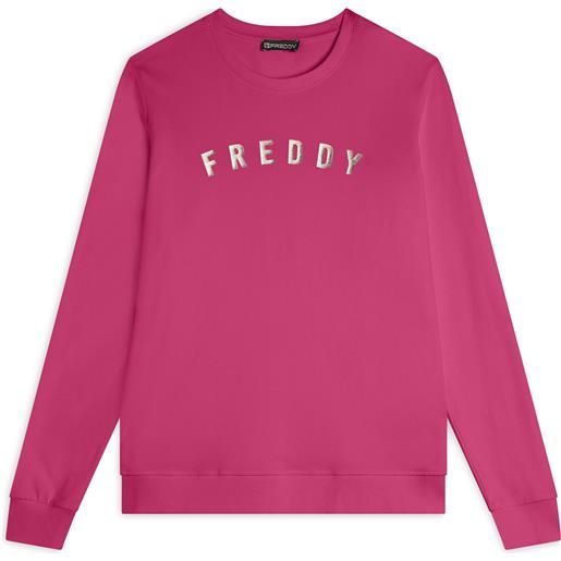 Freddy felpa girocollo in jersey con stampe in oro chiaro