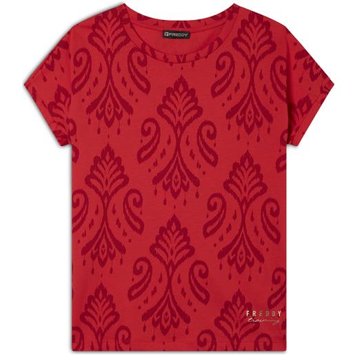 Maglietta Donna Basic Nera Con Stampa Colorata – Gothicana By EMP, Viscosa, Scollo A U, Esclusiva