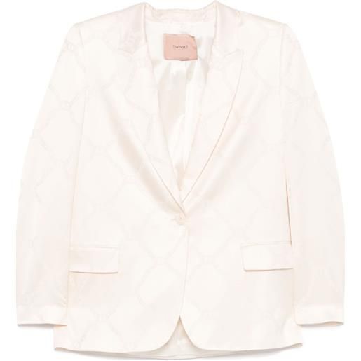 TWINSET blazer oval t jacquard - toni neutri
