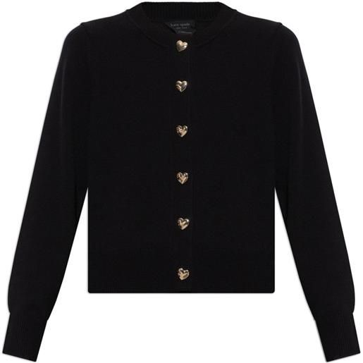 Kate Spade cardigan con bottoni a cuore - nero