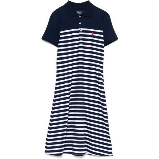 Polo Ralph Lauren abito corto a righe - blu