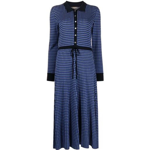 N.Peal abito con stampa geometrica - blu