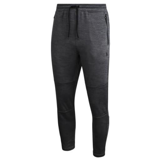 Spyder pantaloni da jogging da uomo, in pile tecnico, con tasche doppie con cerniera, leggeri e attivi (s-xl), antracite melange, m