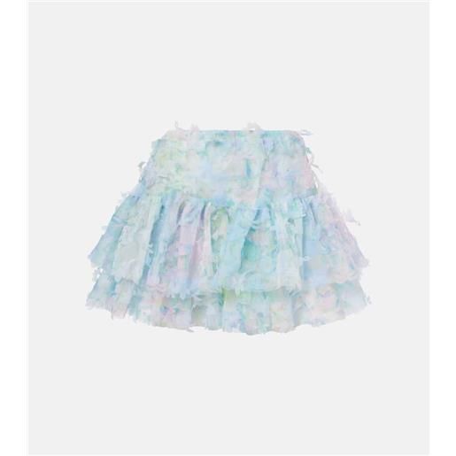 Susan Fang minigonna in tulle a balze