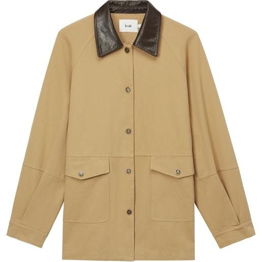 b+ab cappotto con colletto a contrasto - toni neutri