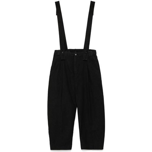 CROQUIS salopette con risvolto - nero