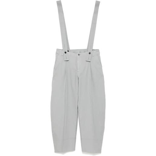 CROQUIS salopette con risvolto - grigio