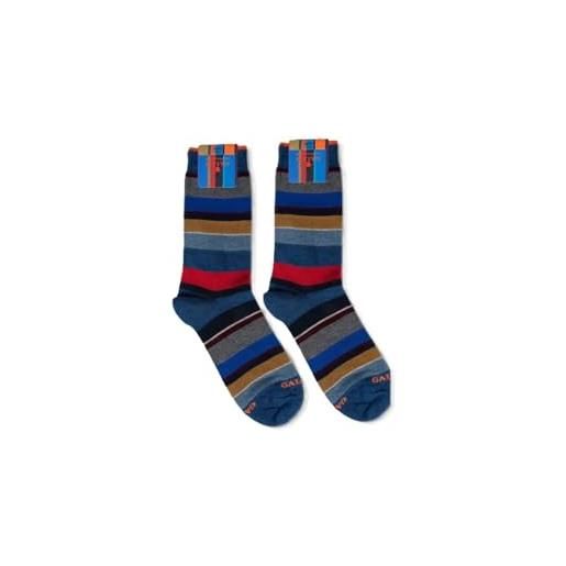 Gallo calze corte fantasia righe multicolor ap103415 jeans/biscotto