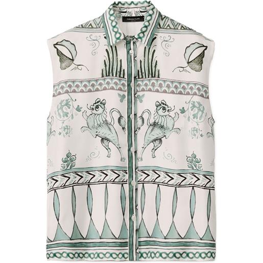 Fabiana Filippi camicia con stampa grafica - bianco