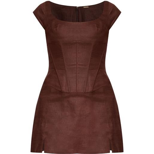 Cult Gaia abito corto mickie - marrone