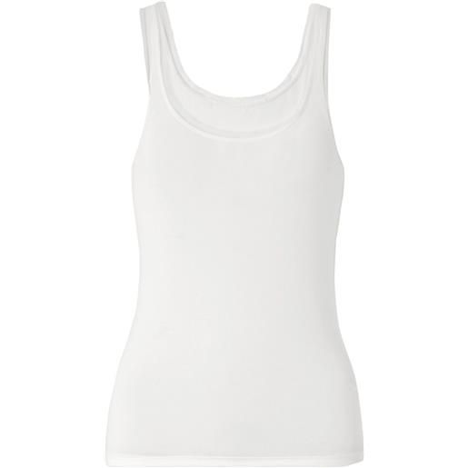 Genny canotta con scollo ampio - bianco