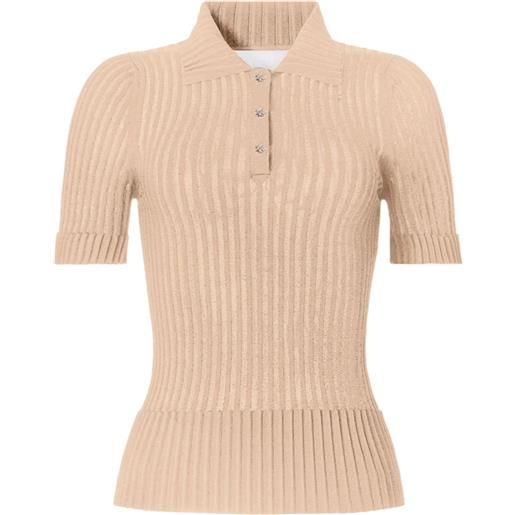 Genny polo in maglia a coste - toni neutri