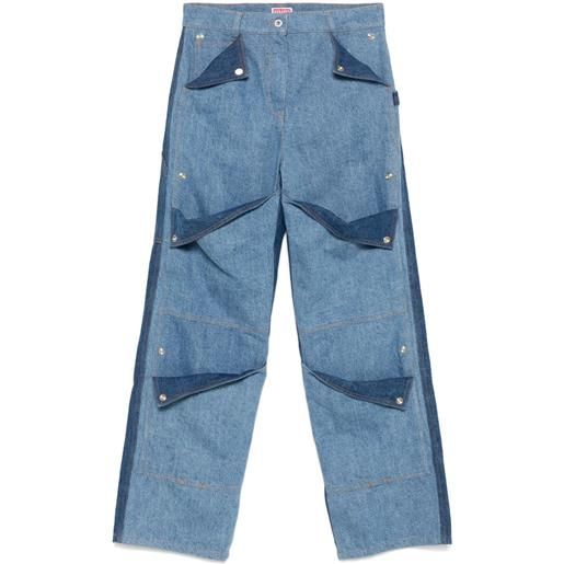 Kenzo jeans con tasche - blu