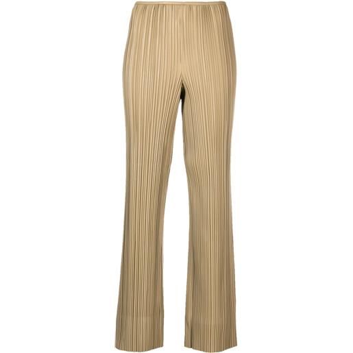 Nanushka pantaloni con pieghe emae - toni neutri