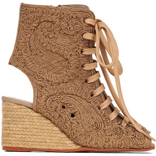 ETRO stivaletti con stampa paisley - toni neutri
