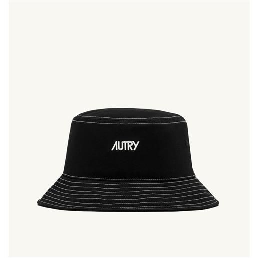AUTRY bucket hat in nylon con logo ricamato unisex