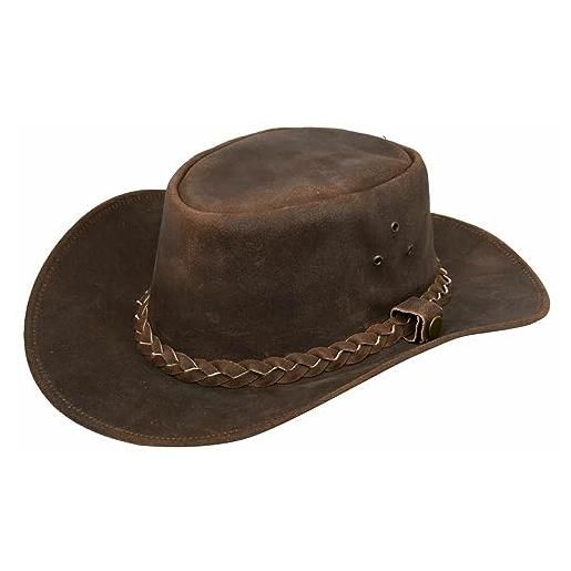 Infinity Leather cappello da cowboy aussie in vera pelle australiana abbronzatura western outback bush