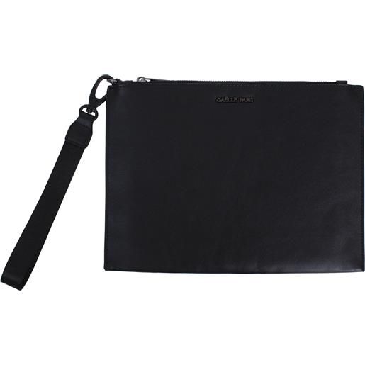 GAëLLE PARIS pochette nera con logo per uomo