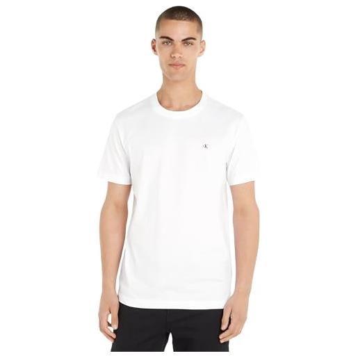Calvin Klein jeans ck embro badge tee j30j325268, uomo, bianco (bright white), xxl