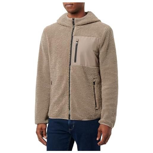 Geox m-felpa con cappuccio teddy, fallen rock, m uomo