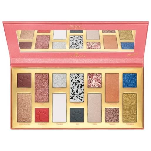 Essence disney classics patch silky eyeshadow palette n. 03 dognapped!, multicolore, 14 colori, lunga durata, luccicante, opaco (16,8 g)