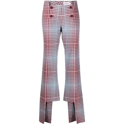 Charles Jeffrey Loverboy pantaloni a quadri con inserti - blu