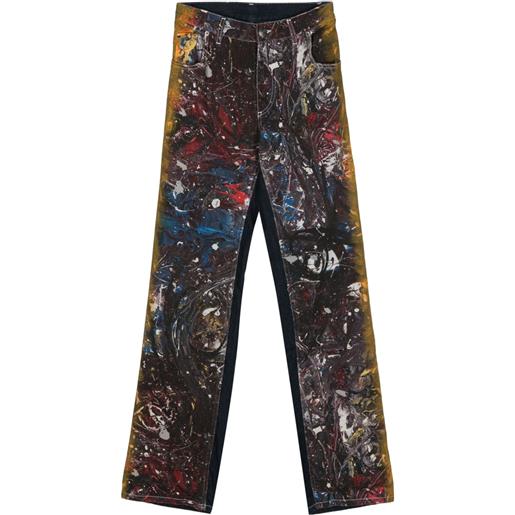 Charles Jeffrey Loverboy jeans exclusive painted art - blu